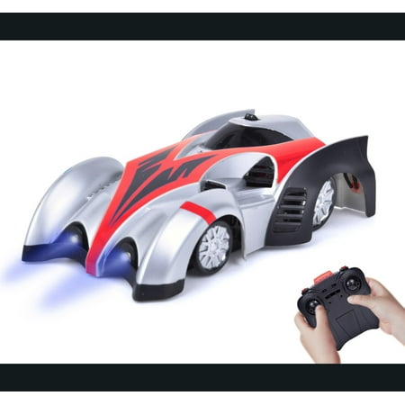 Techno Labs Unbelievable Wall Climbing and Ceiling Driving Rechargeable Remote Control Car, The Ultimate Wall Climbing RC Car, Rare Red Color