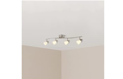 2.6 ft. 4-Light Brushed Nickel Integrated LED Track Lighting Kit