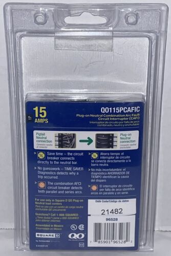 QO 15 Amp Single-Pole Plug-On Neutral Combination Arc Fault Circuit Breaker