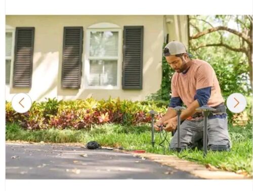 Hampton Bay Black Low Volt LED Landscape Path Light Kit 6 Lights +Power & Wire