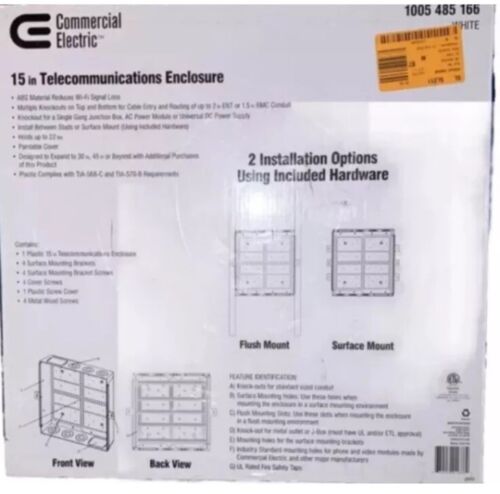 Commercial Electric 15 in. Telecommunication Enclosure New and Sealed