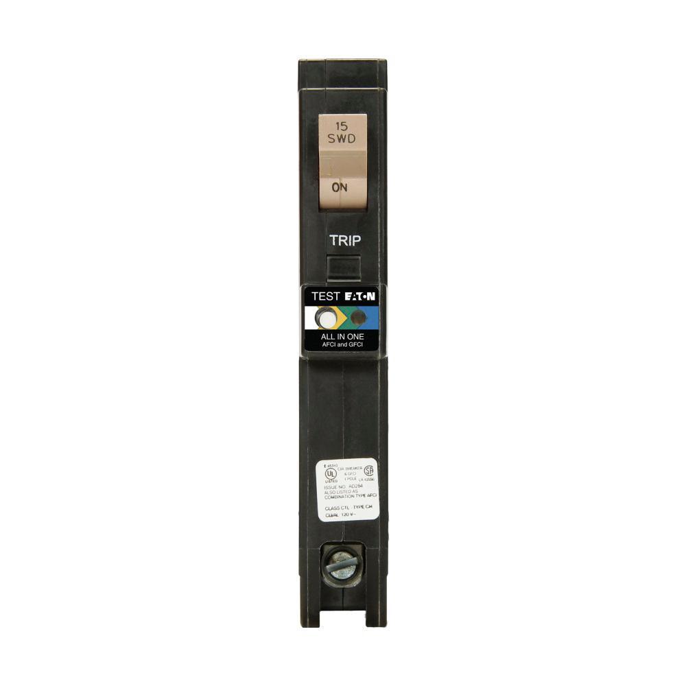 Eaton CH 15 Amp All in One AF/GF Plug-on-Neutral Breaker