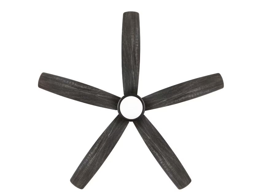 Driskol 60 in. White Color Changing LED Matte Black Smart Ceiling Fan with Light Kit and Remote Powered by Hubspace