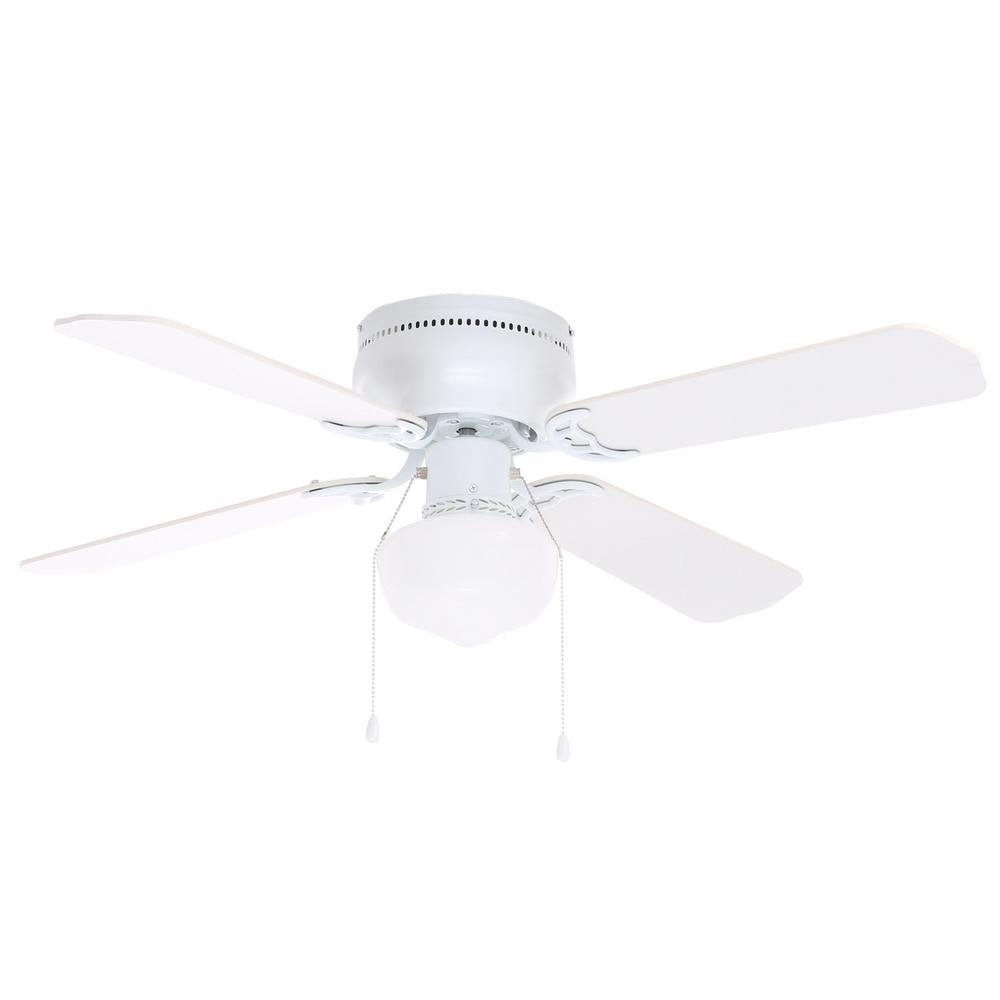 Littleton UB42S-WH-SH 42 in. LED Indoor White Ceiling Fan with Light Kit White