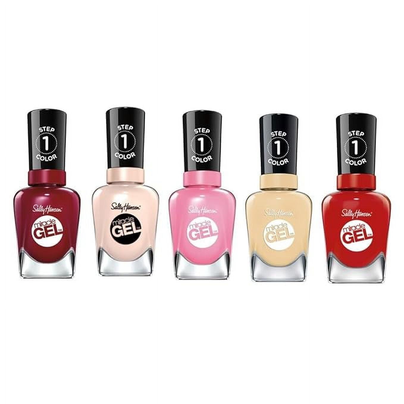 Sally Hansen Miracle Gel Nail Polish Set (5-PACK, 0.5 fl. oz. EA) - COLORS MAY VARY