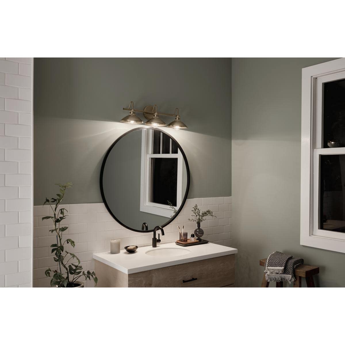 Kichler, Clyde 26.5 inch 3 Light Vanity Light in Champagne Bronze, 45945CPZ