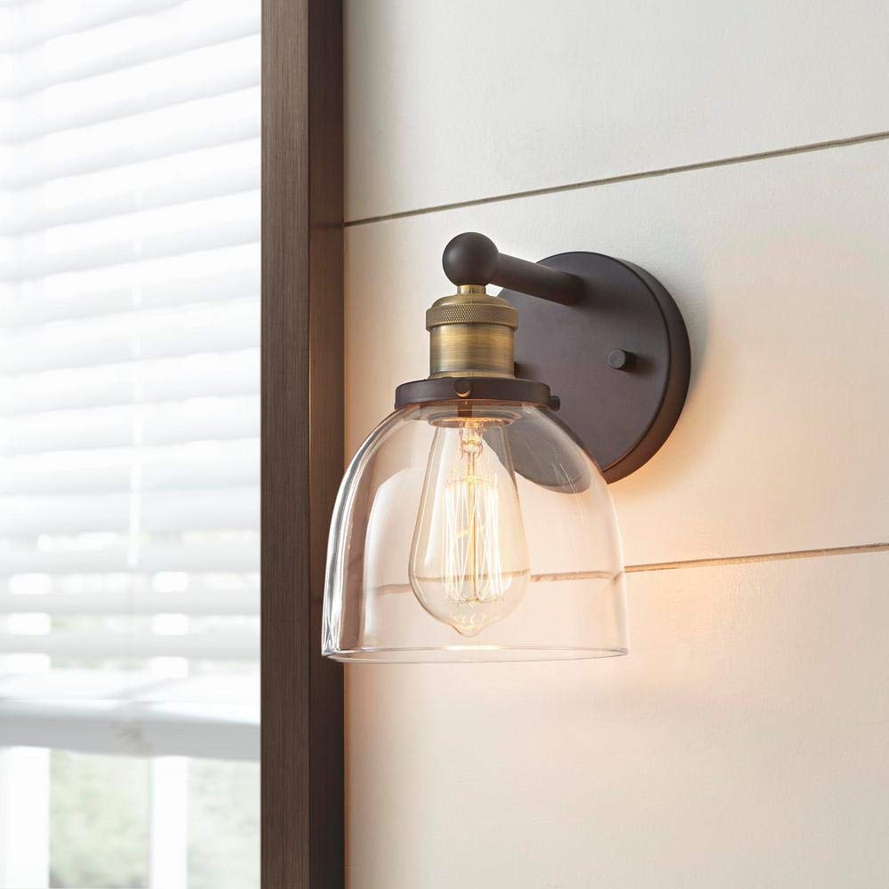 1-Light Artisan Bronze Wall Sconce