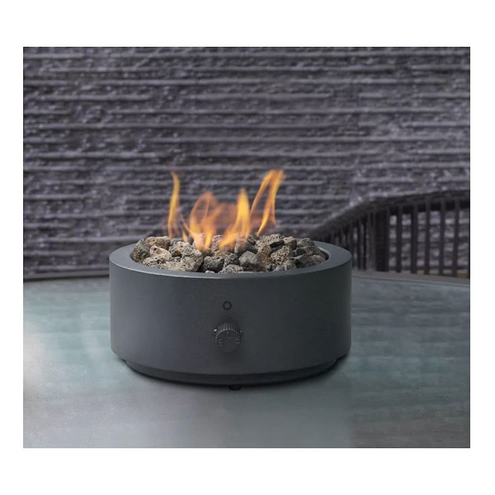 Project 62 10" Round Metal Outdoor LP Tabletop Fire Pit - Black