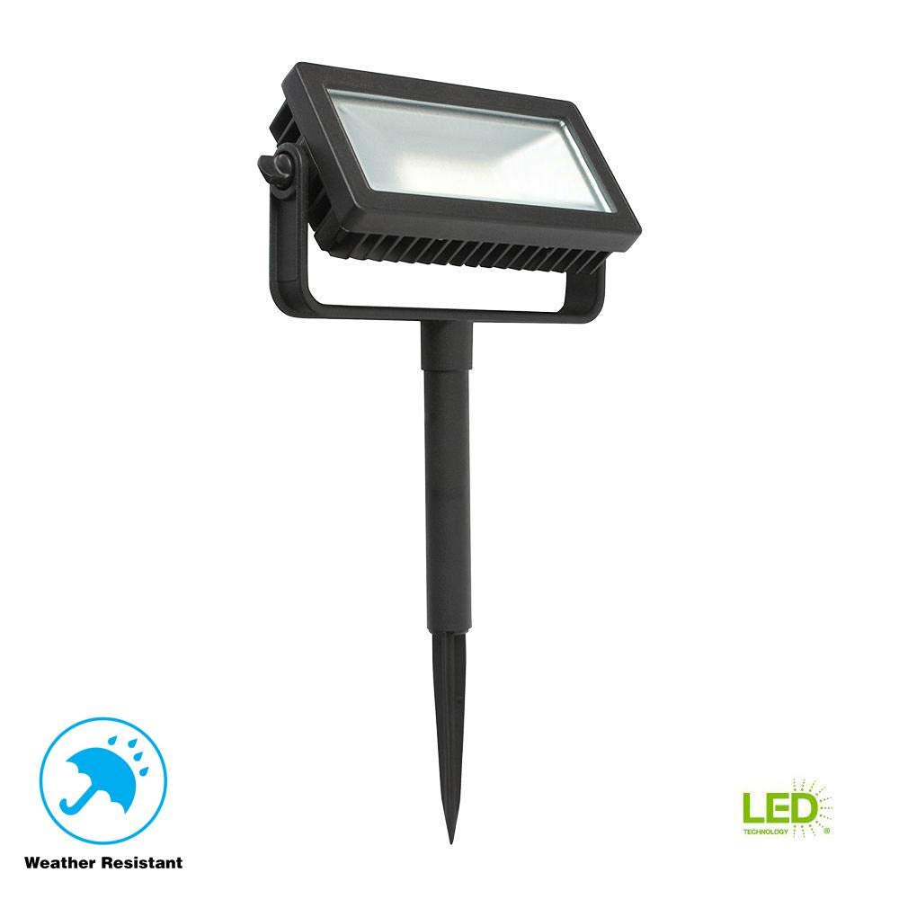 HB-101 Hampton Bay Low Voltage Black Outdoor Integrated LED Landscape Flood Light with 3 Levels of Intensity
