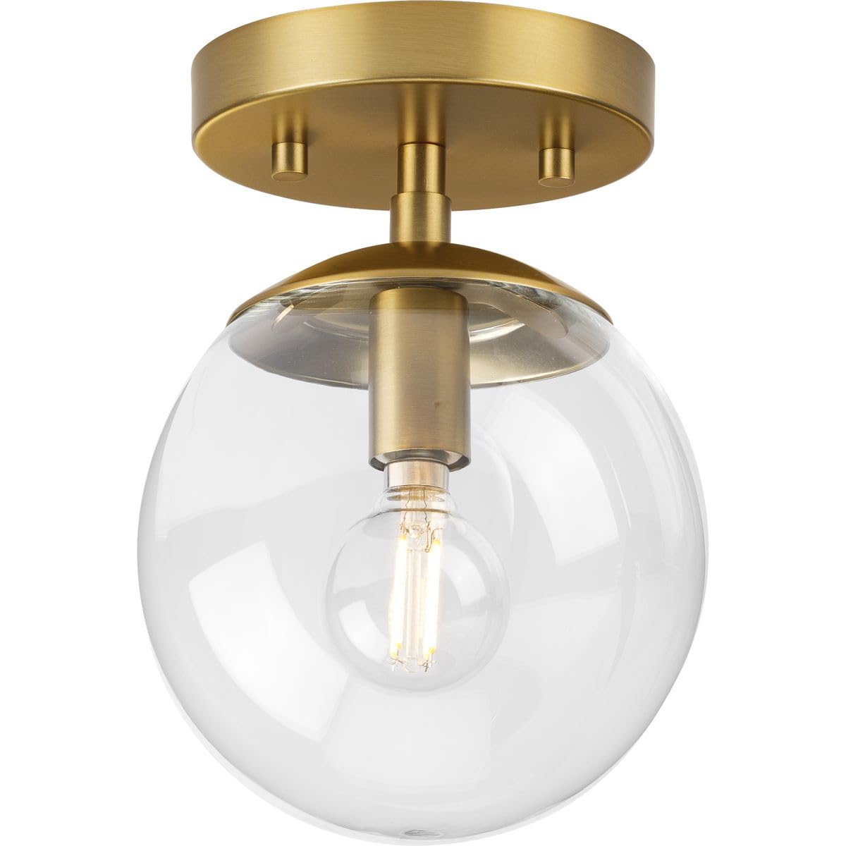 Progress P350234-109 Atwell - 1 Light Flush Mount in Mid-Century Modern Style-7.87 Inches Tall and 5.87 Inches Wide, Finish Color: Brushed Bronze
