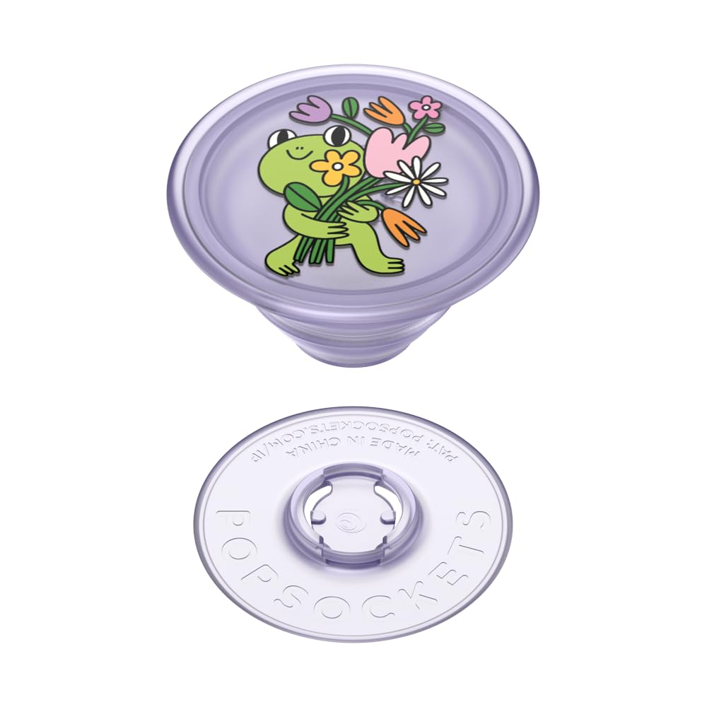 PopSockets Plant-Based Phone Grip with Expanding Kickstand, Eco-Friendly - Flower Frank