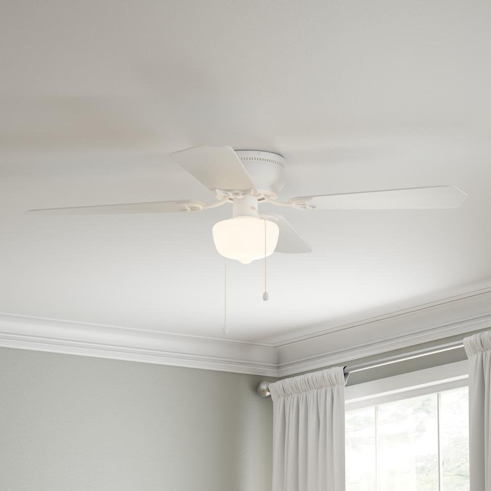 Littleton UB42S-WH-SH 42 in. LED Indoor White Ceiling Fan with Light Kit White