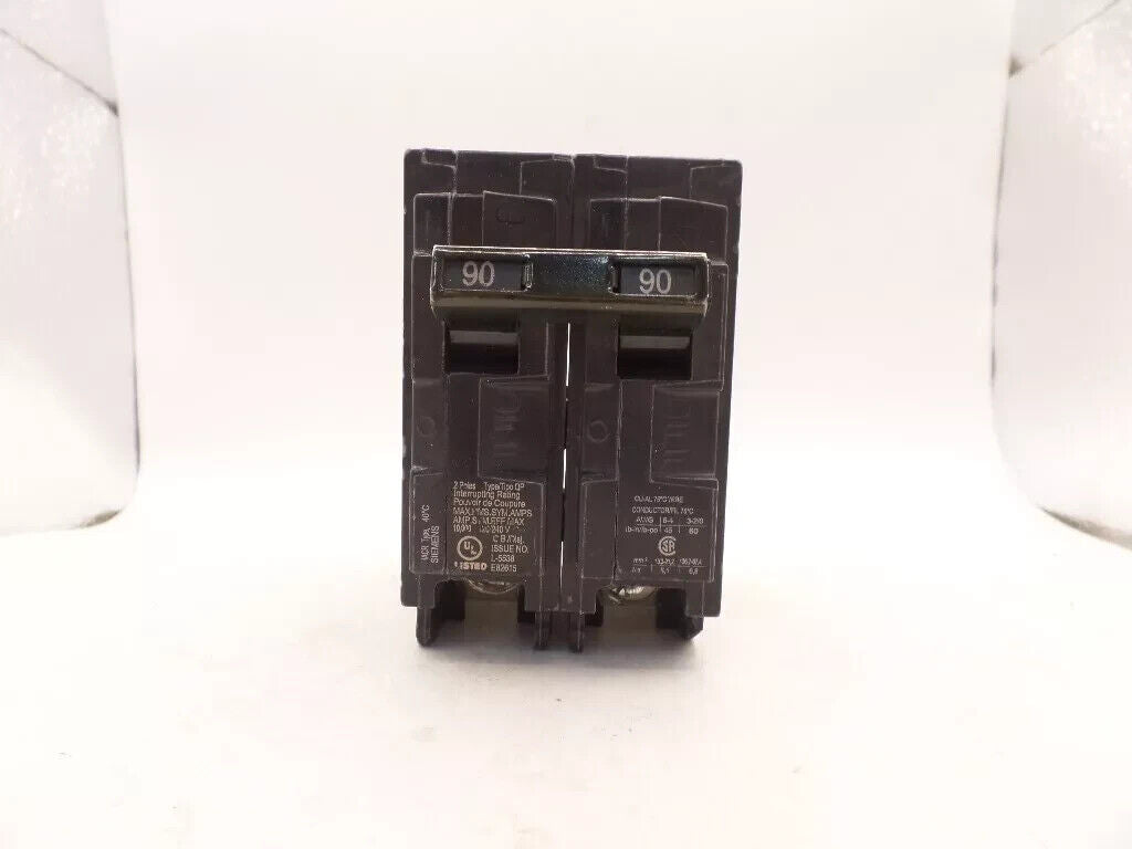 SIEMENS Q290 90A AMP DOUBLE-POLE TYPE QP CIRCUIT BREAKER