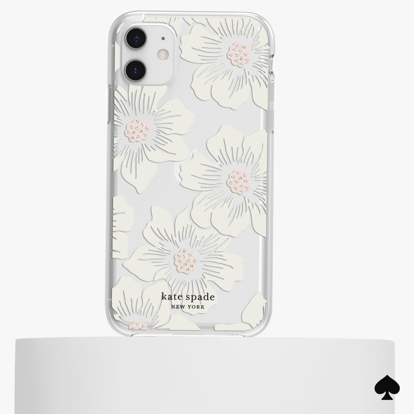 kate spade new york iPhone 11 Case/iPhone XR Case, Compatible with Wireless Charging - Multi Floral Rose and Pacific Green