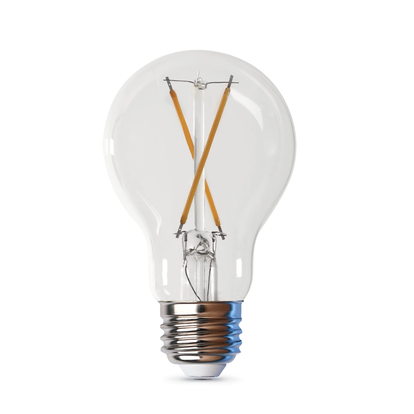 Feit Electric LED Clear A19 Medium Base Light Bulb - 60W Equivalent - 15 Year Life - 810 Lumen - 3000K Bright White - Dimmable | 4-Pack