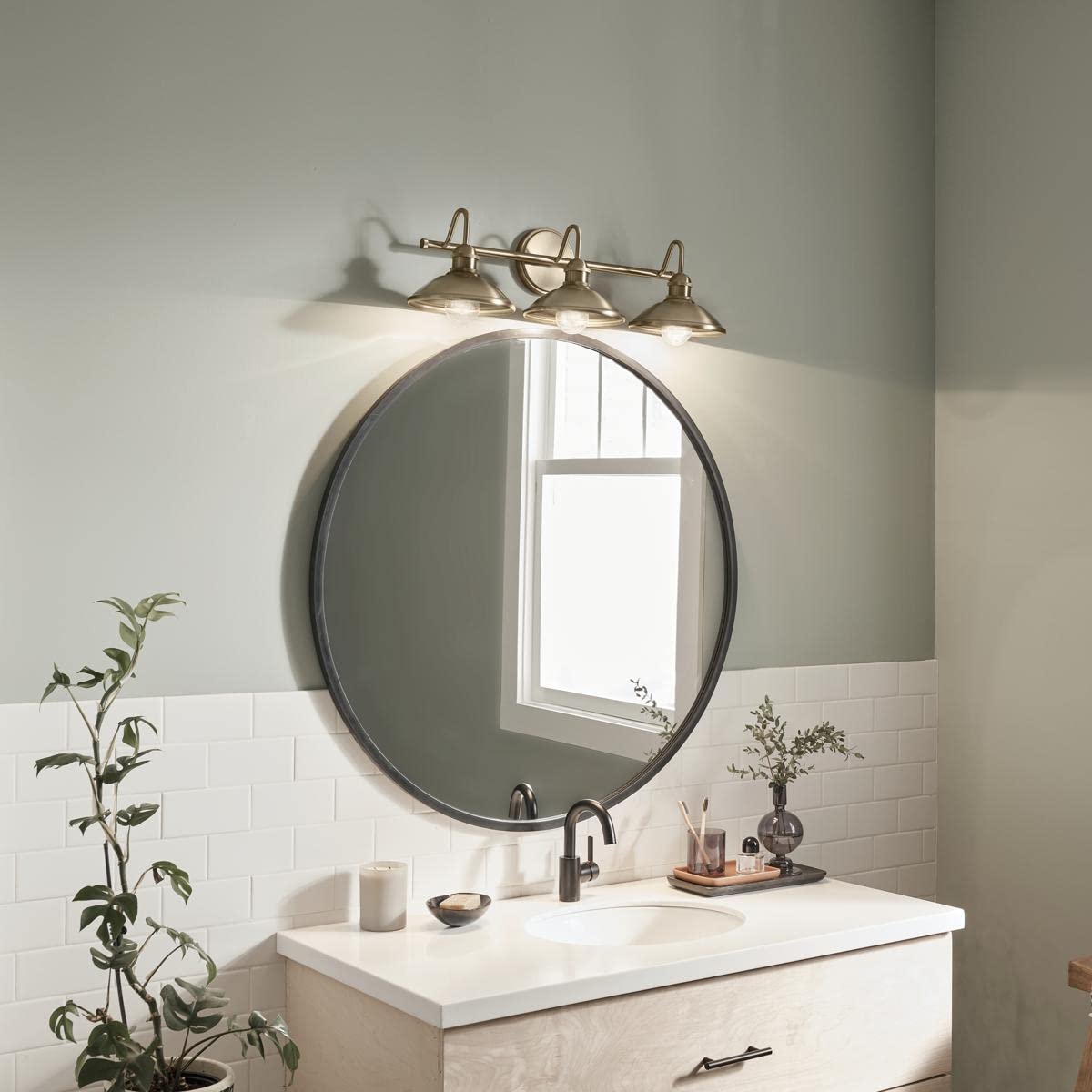 Kichler, Clyde 26.5 inch 3 Light Vanity Light in Champagne Bronze, 45945CPZ