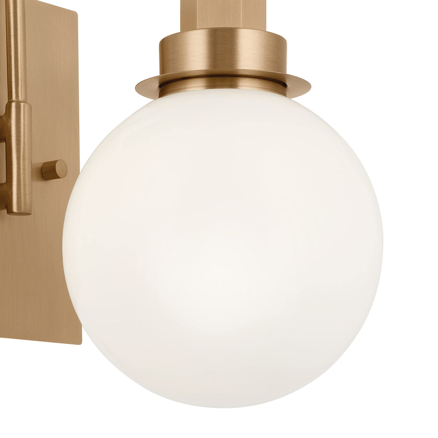 Kichler Hex 11.5 Inch 1 Light Wall Sconce with Opal Glass in Champagne Bronze, 11.5x9x5.75