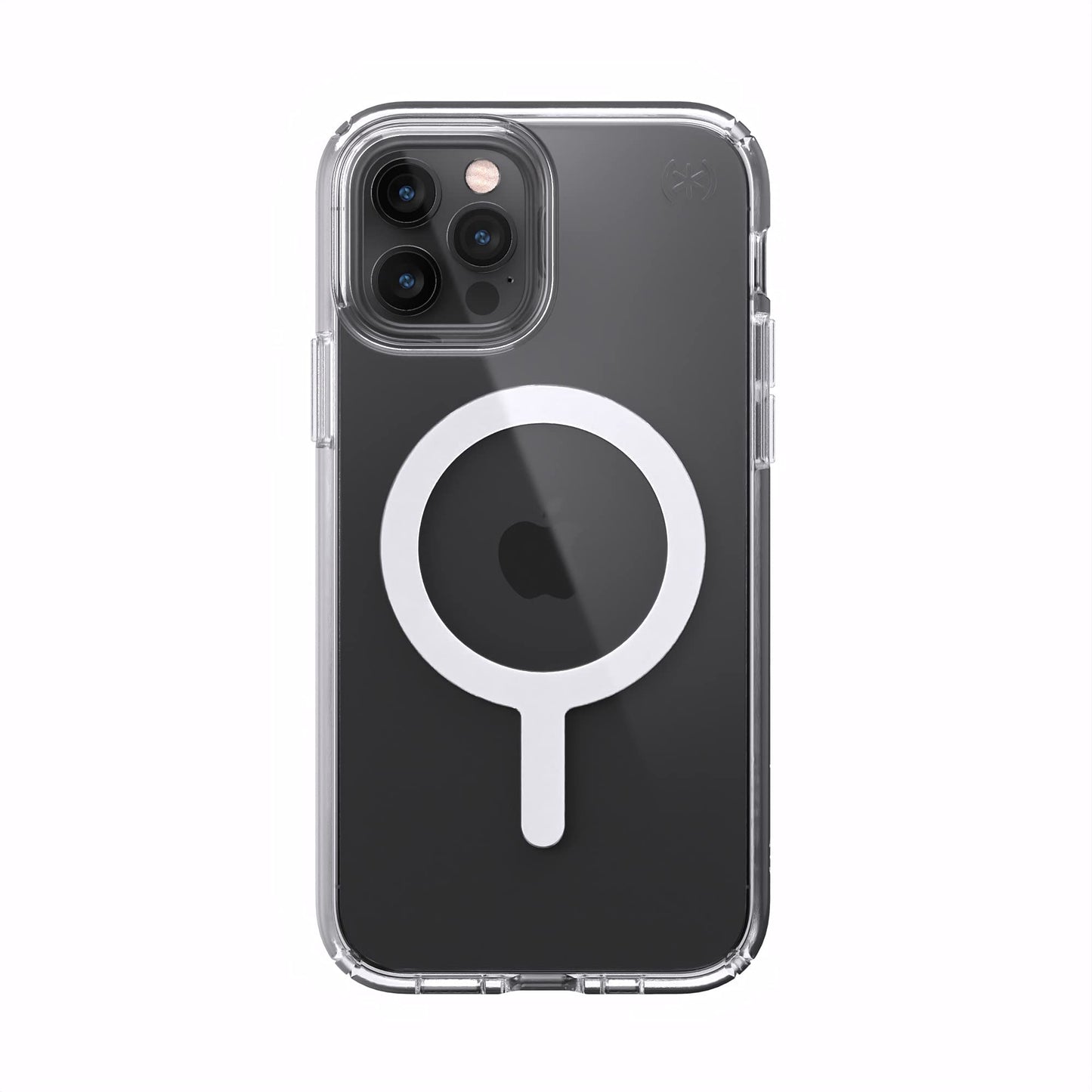 Speck iPhone 12 Clear Case - Drop Protection Fits iPhone 12 Pro & iPhone 12 Phones - Built for MagSafe - Anti-Yellowing & Anti-Fade with Dual Layer Slim Design 6.1 Inch - Perfect Clear Presidio