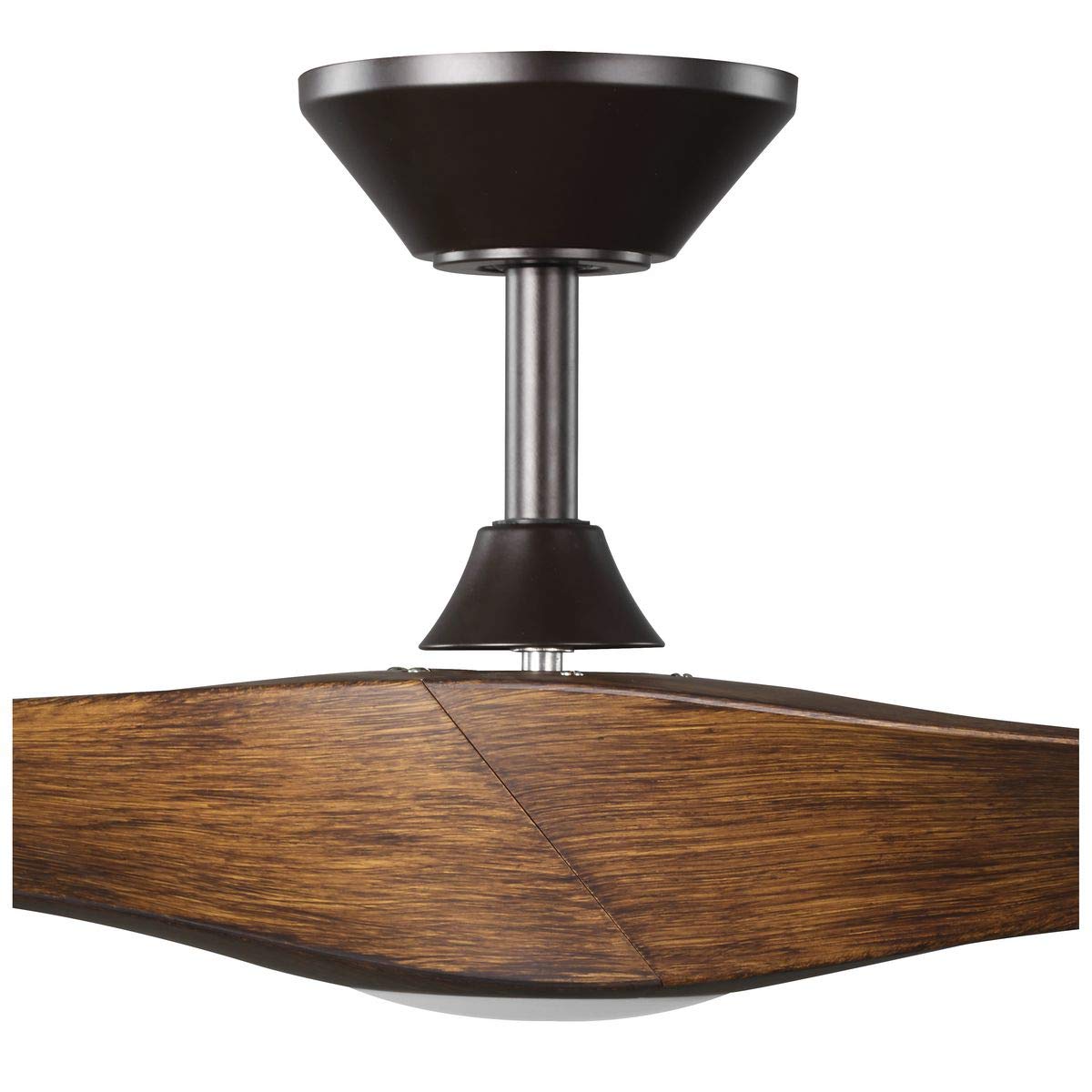 PROGRESS LIGHTING Ryne Collection 52-Inch 3-Blade Woodgrain LED DC Motor Transitional Indoor/Outdoor Ceiling Fan, Brown