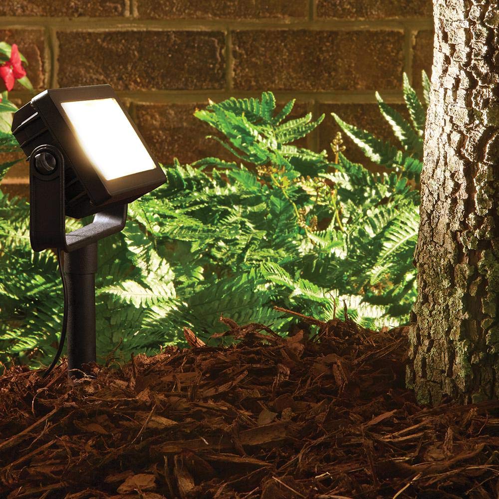 HB-101 Hampton Bay Low Voltage Black Outdoor Integrated LED Landscape Flood Light with 3 Levels of Intensity
