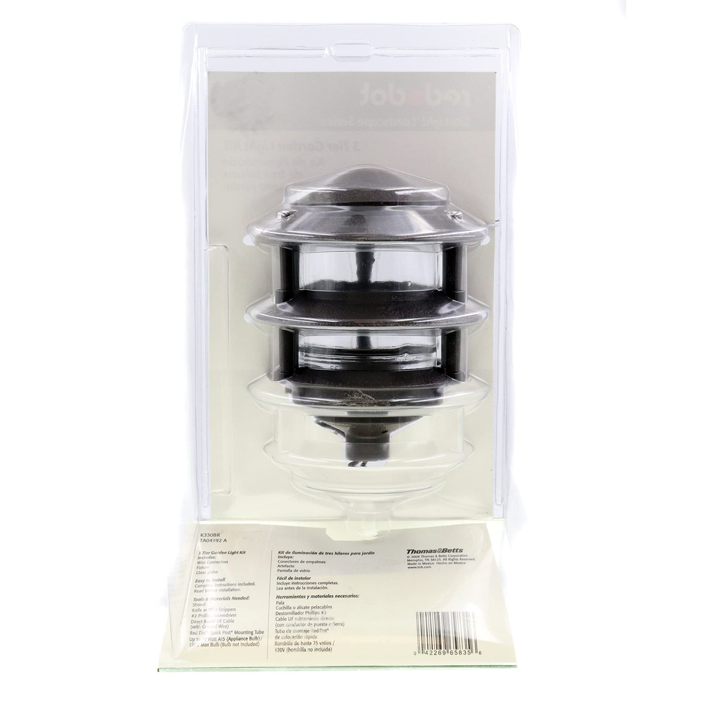 Thomas & Betts K330BR 3-Tier Pagoda Outdoor Light, Bronze