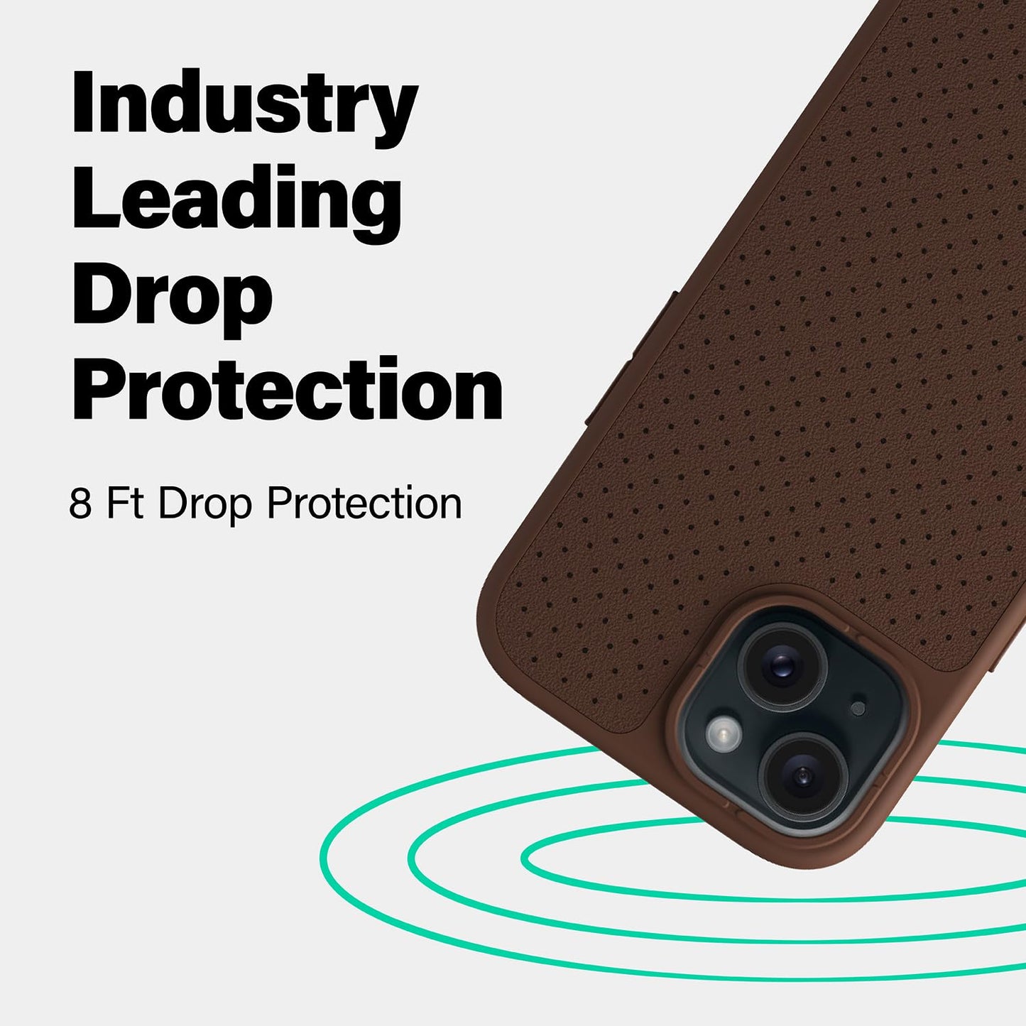 Incipio Cru. Protective Phone Case for iPhone 15 Pro - Ultra-Responsive Buttons & Raised Edges - Wireless & 5G Compatible, Plastic-Free Recycled Packaging and MagSafe Compatible (Black Camo)