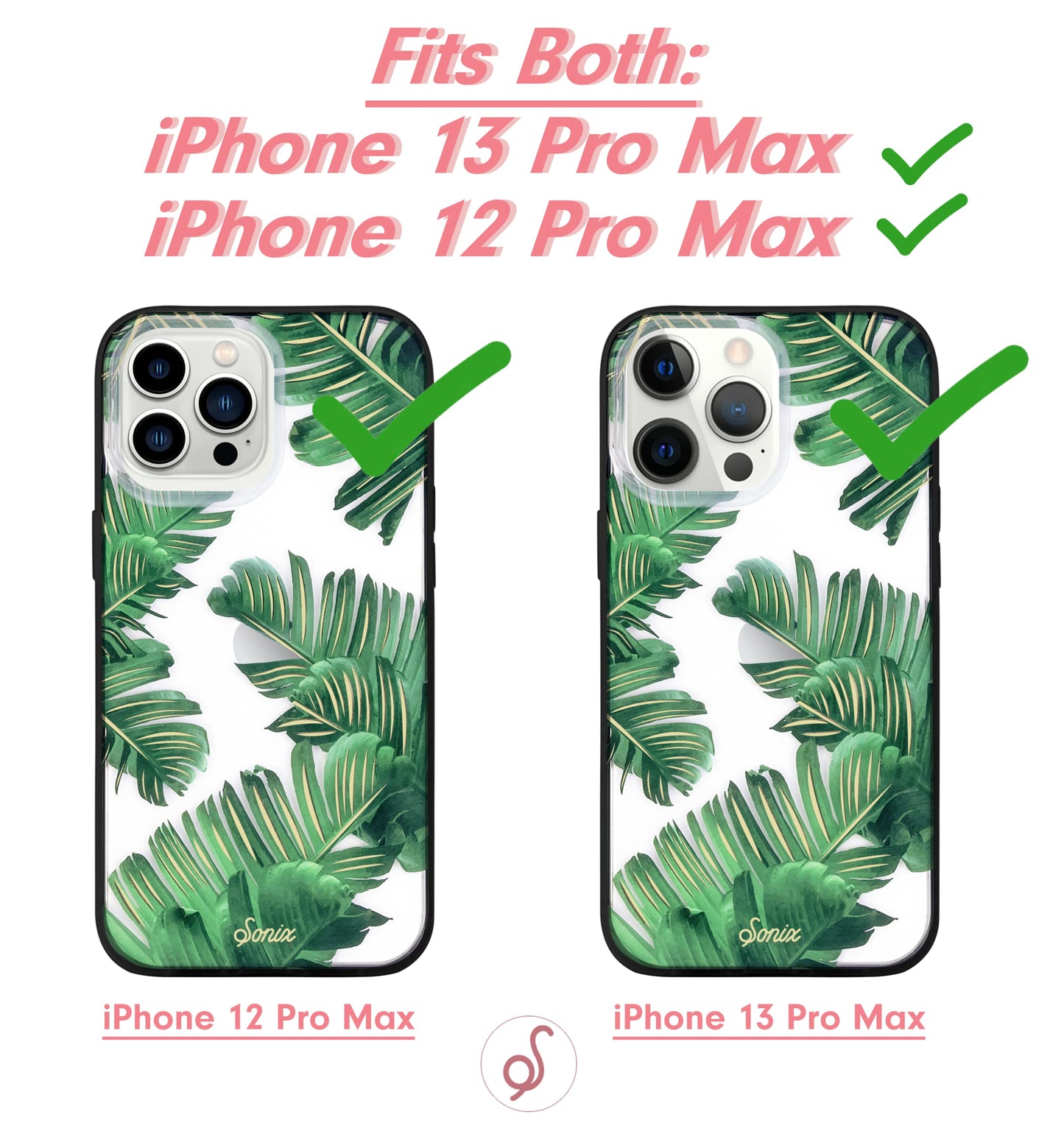Sonix Phone Case for iPhone 13 Pro Max / 12 Pro Max | 10ft Drop Tested | Palm Leaf Print | Bahamas