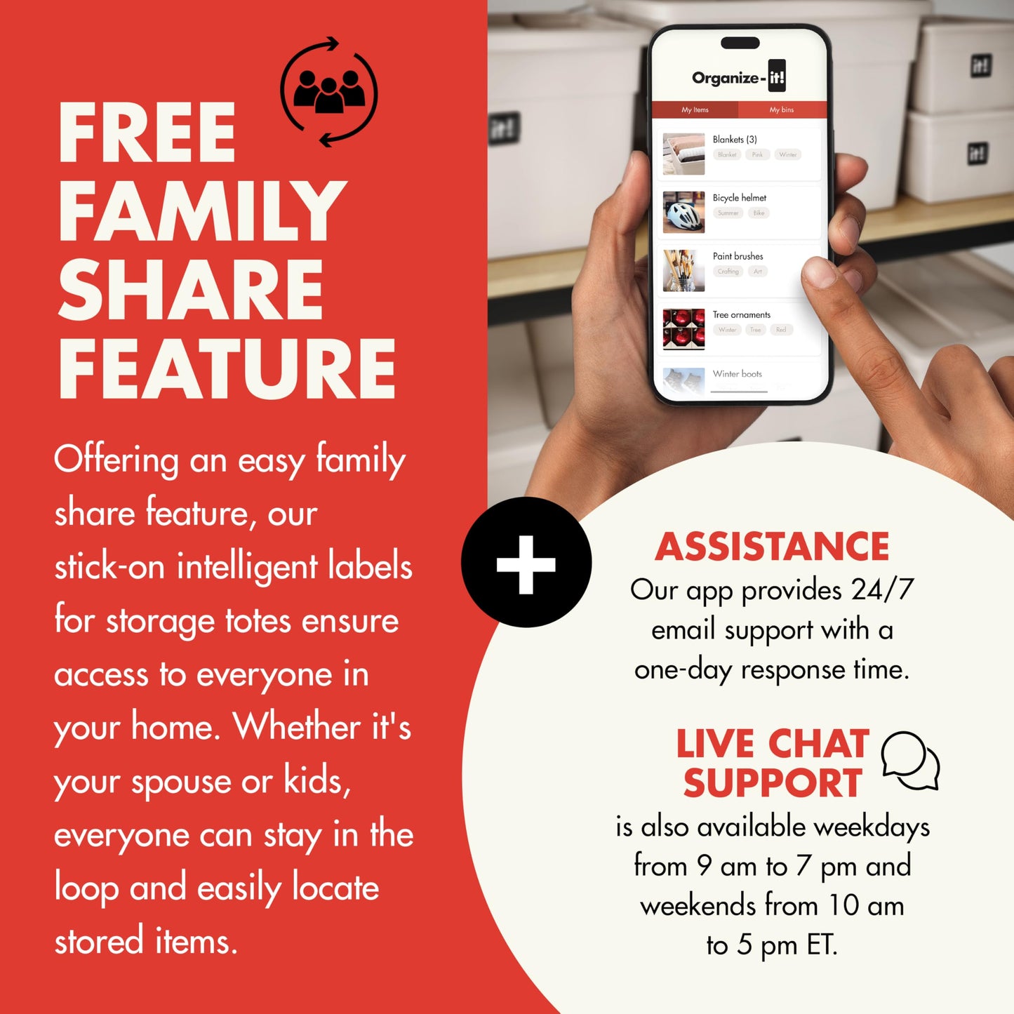 NFC Code Smart Labels | Scannable Weatherproof Tags for Storage Bins, Containers & Organization | Free APP for Tracking Inventory on iOS/Android | Free Unlimited Cloud-Based-Family Sharing | Pack of 8