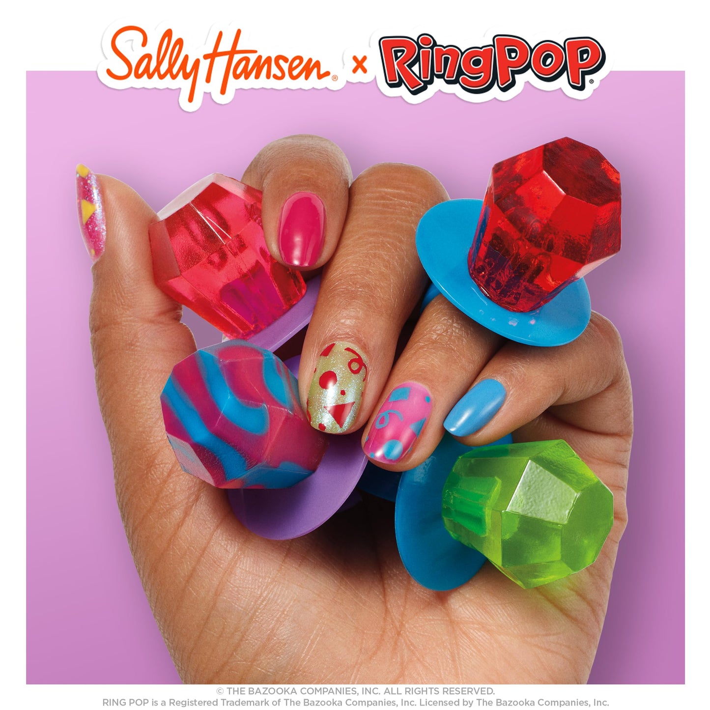 Sally Hansen Insta-Dri®, Ring Pop Berry Go Round, Quick Dry, Long Lasting, Streak-Free Shine, Red Nail Polish
