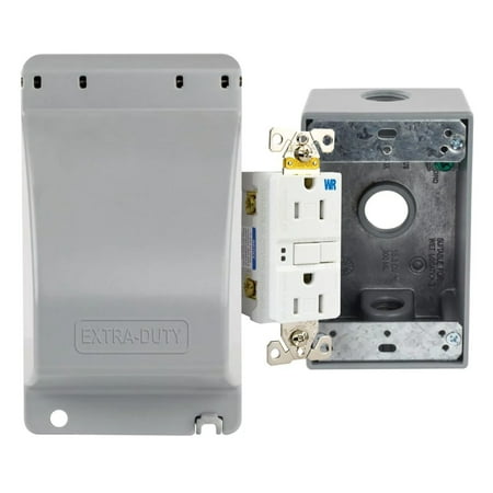 CE 1-Gang Weatherproof Vertical Receptacle Cover