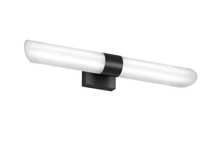 Artika Wilton 27 in. 1 Light Black Modern Integrated LED 5 CCT Vanity Light Bar for Bathroom