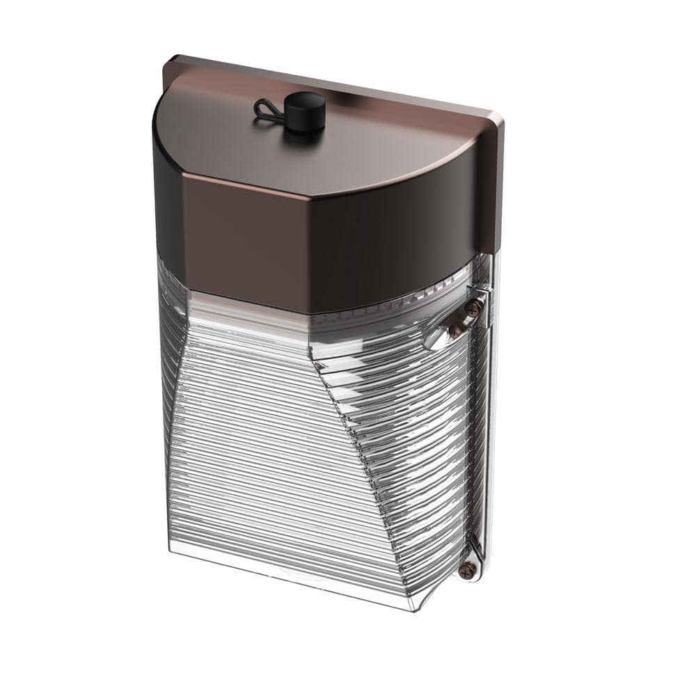1500 Lumen Integrated LED Bronze Dusk to Dawn Mini Wall Pack Light, 4000K