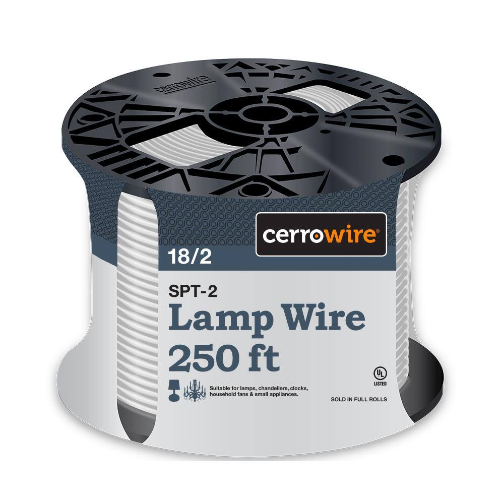 Cerrowire 250 ft. 18/2 Silver Stranded Copper Lamp Wire
