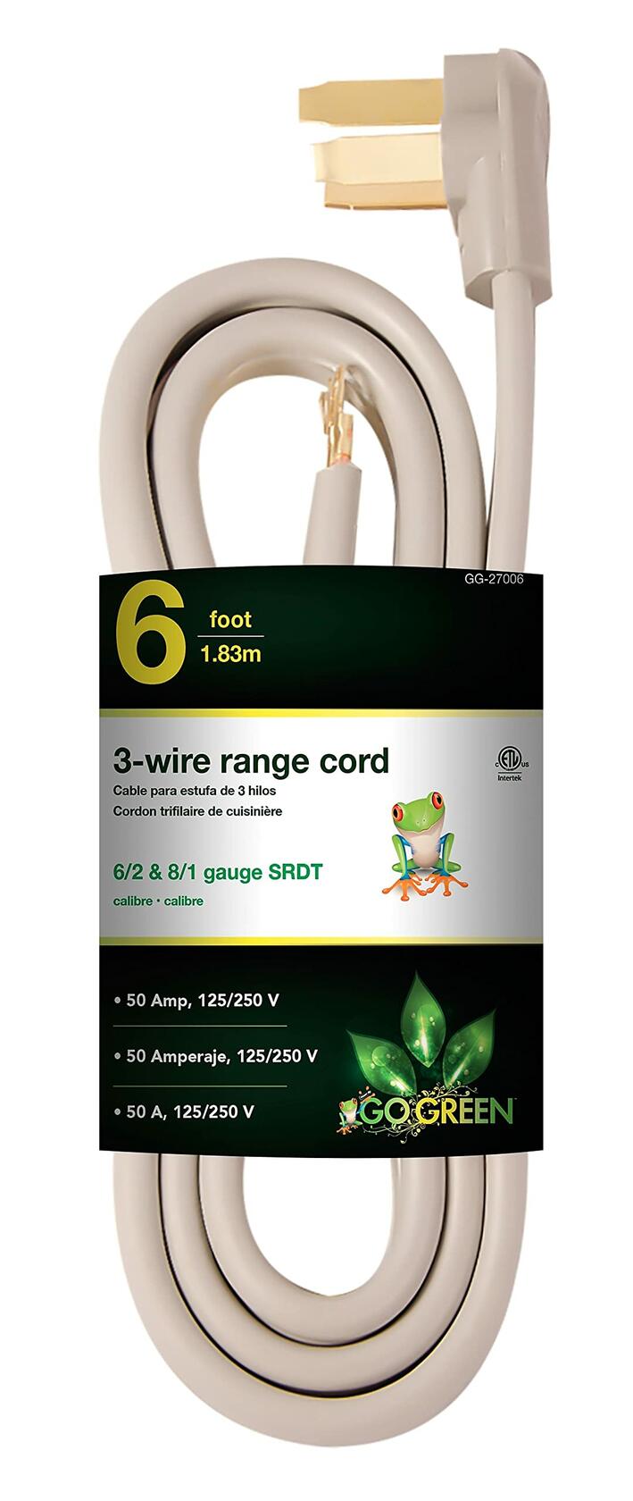 Go Green Power GG-27006 GoGreen Power 6-ft 3W Range Cord (GG-27006)