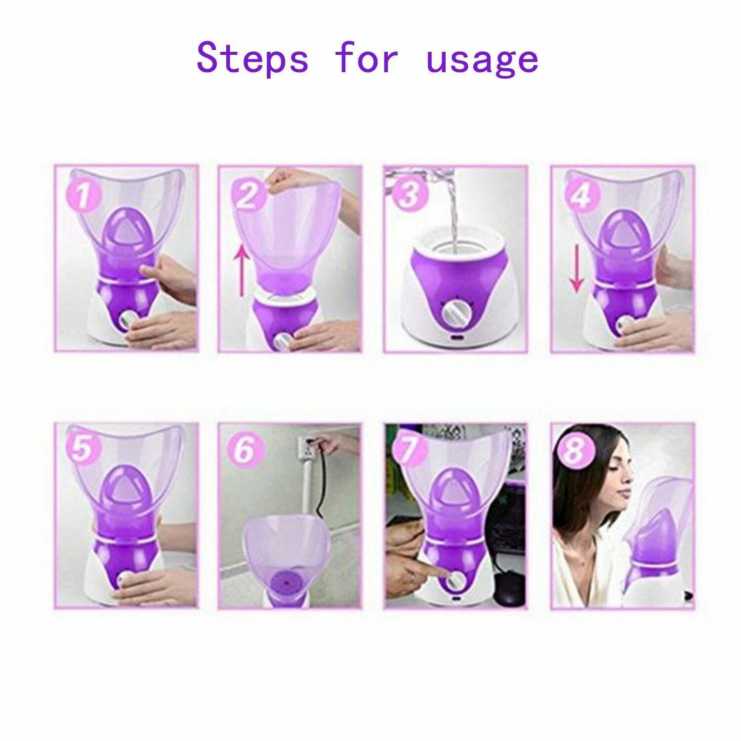 Facial Steamer Professional Steam Inhaler Facial Sauna Spa for Face Mask Moisturizer - Sinus with Aromatherapy Diffuser Skin Care