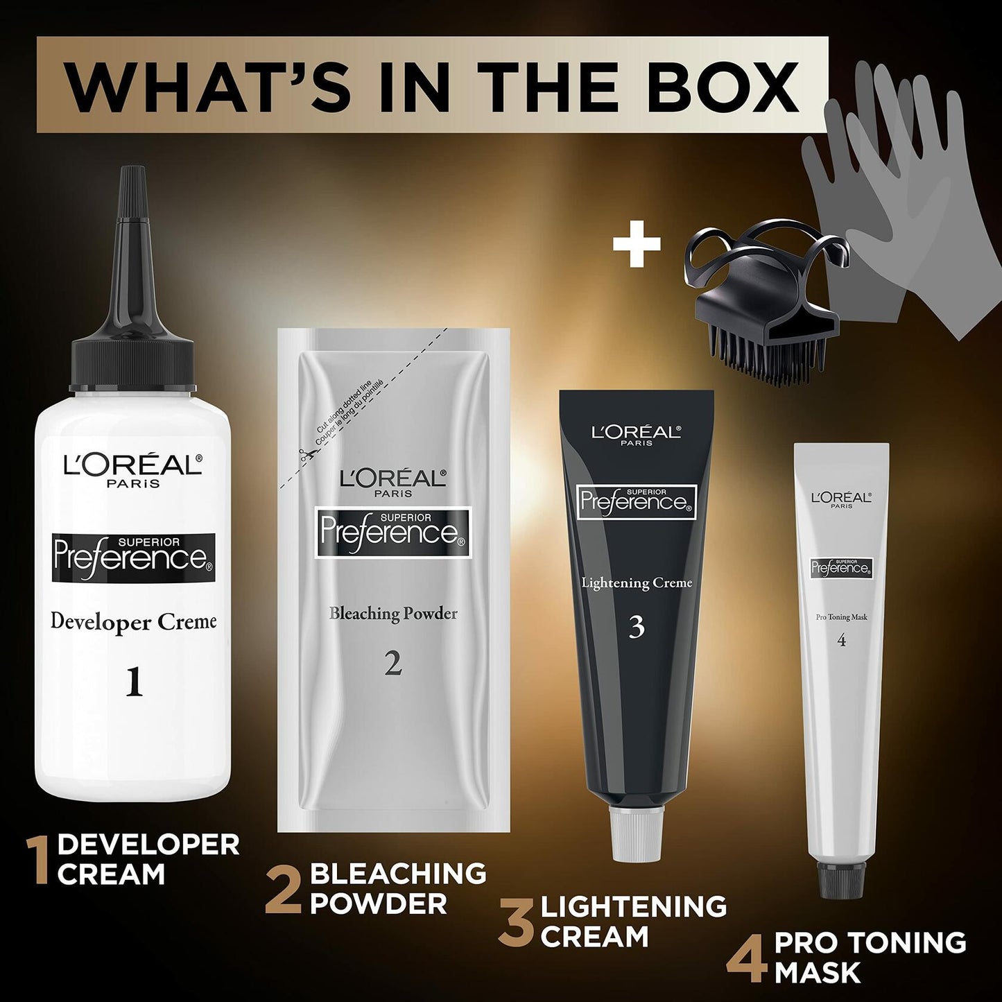 L’Oreal Paris Superior Preference Balayage Kit, Hair Dye for At-Home Highlighting with Pro Toning Mask, Light to Dark Blonde, 1 Kit