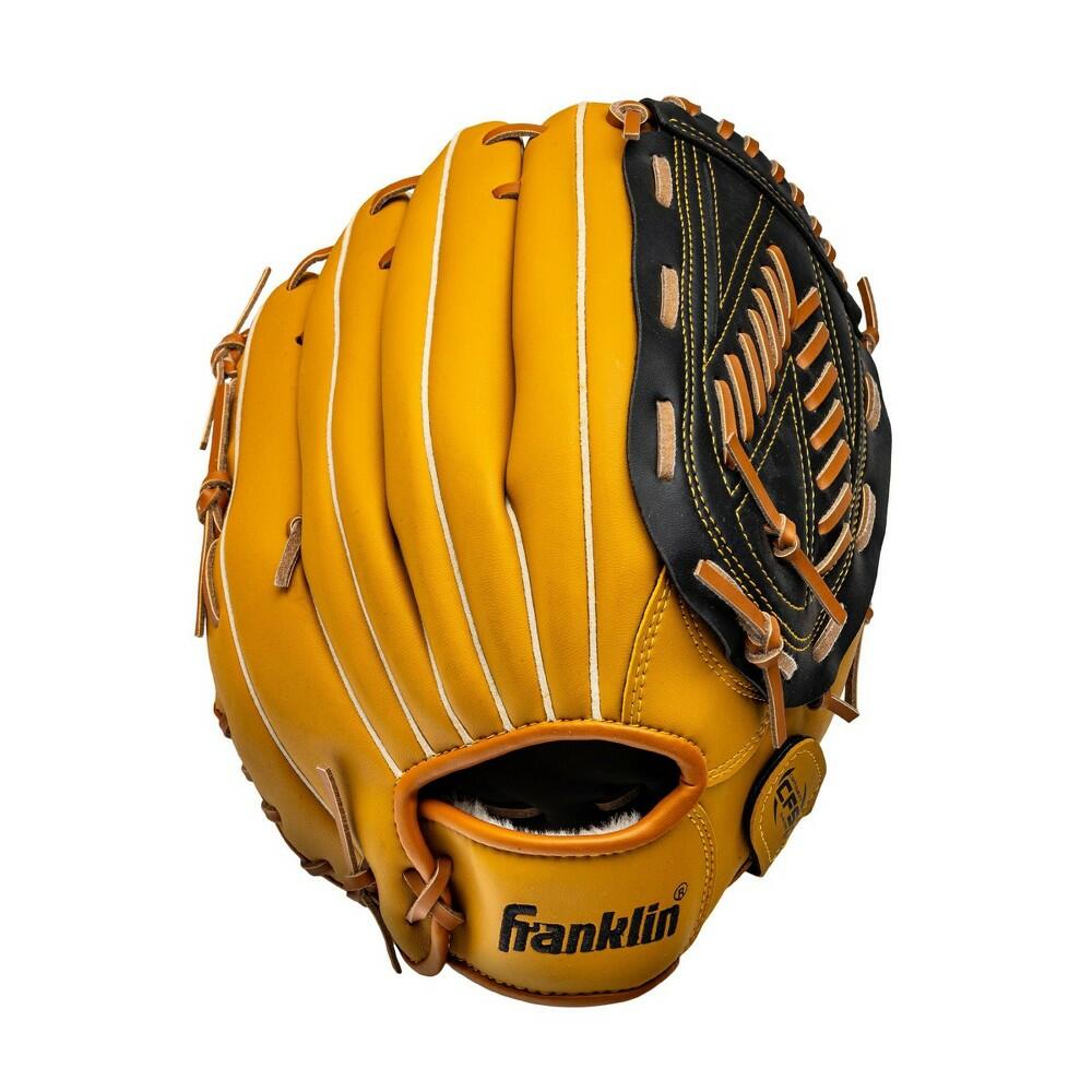Franklin Sports Softball Slowpitch 13" Glove Fieldmaster - Yellow: Adult Right-Handed PVC