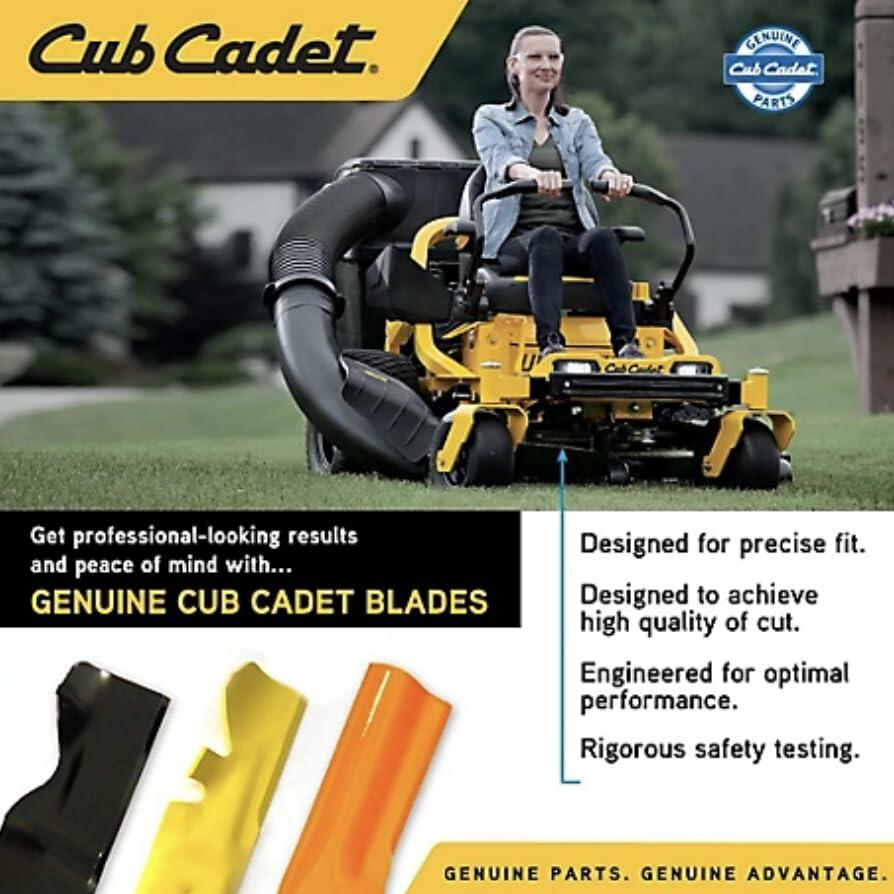 CUB CADET 46 in. High Lift Lawn Mower Blade Set with Star Center, 490-110-C110 - Replaces 490-110-C131 - OE# 942-04290A, 942-04244A, Fits LT, RZT-L, RZT-S, Enduro and Ultima Series