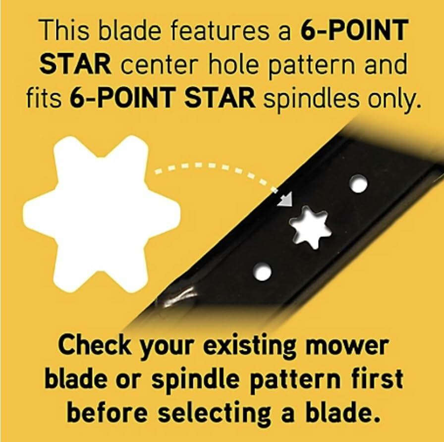 CUB CADET 46 in. High Lift Lawn Mower Blade Set with Star Center, 490-110-C110 - Replaces 490-110-C131 - OE# 942-04290A, 942-04244A, Fits LT, RZT-L, RZT-S, Enduro and Ultima Series