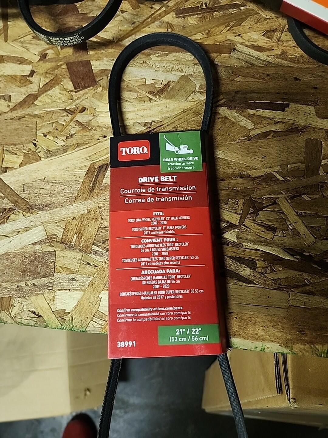 Toro 22" Drive Belt for Toro Recycler 22" walk Mowers 38991 Rear Wheel Drive