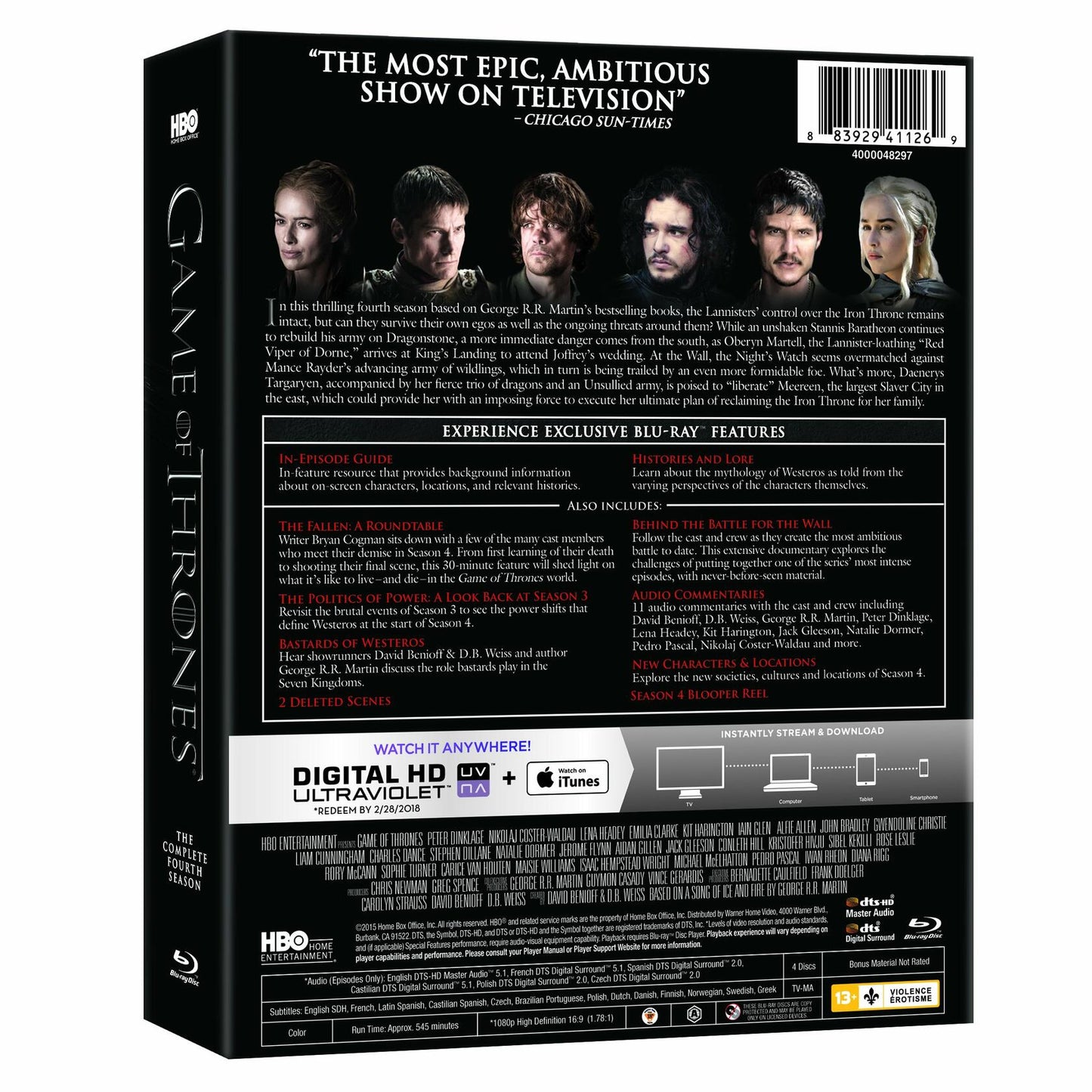 Game of Thrones: Season 4 (Blu-ray)