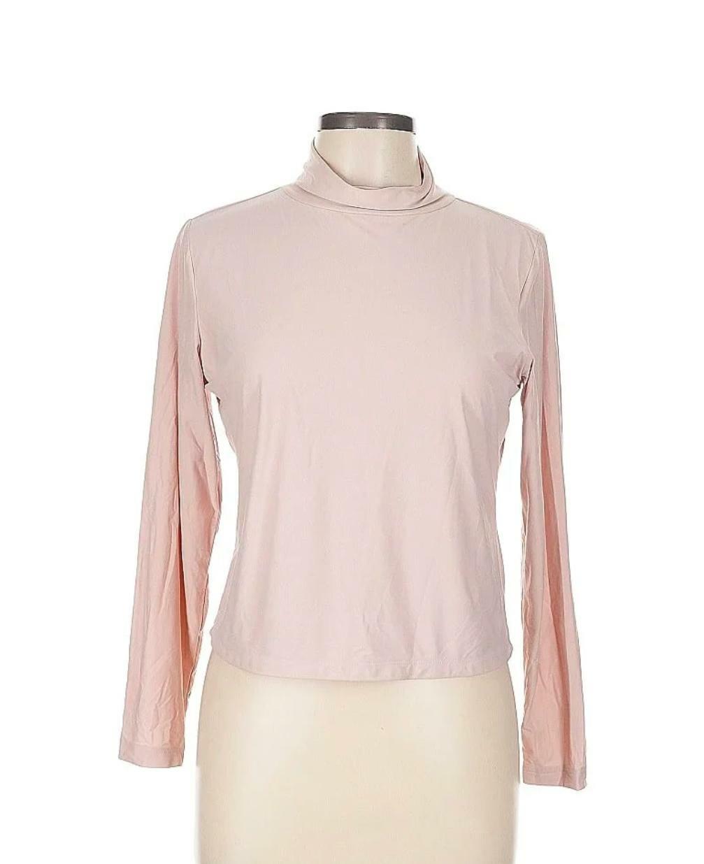 Women's Long Sleeve Mock Turtleneck Shirt - Wild Fable™ Light Pink XL