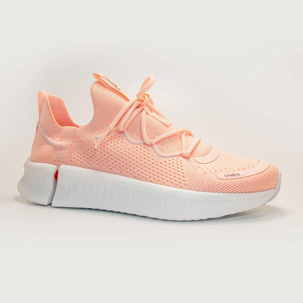 UNOS BY SZ Adult Sneakers - Dusty Pink M 12.5-13.5/W 14-15: Lace Up, Breathable Upper, Removable Sock Liner