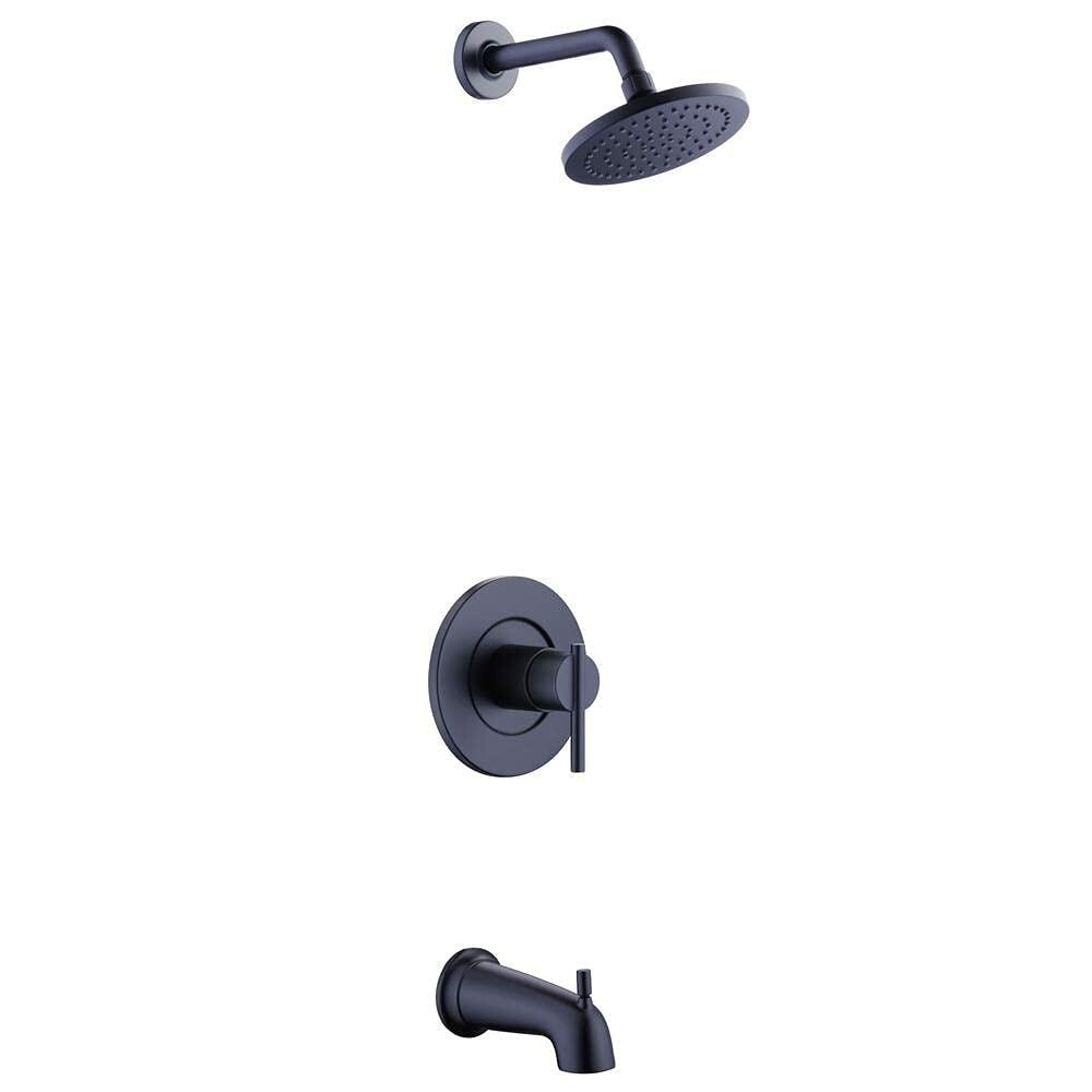 Glacier Bay Dorind Single-Handle 1-Spray Tub and Shower Faucet in Matte Black (Valve Included)