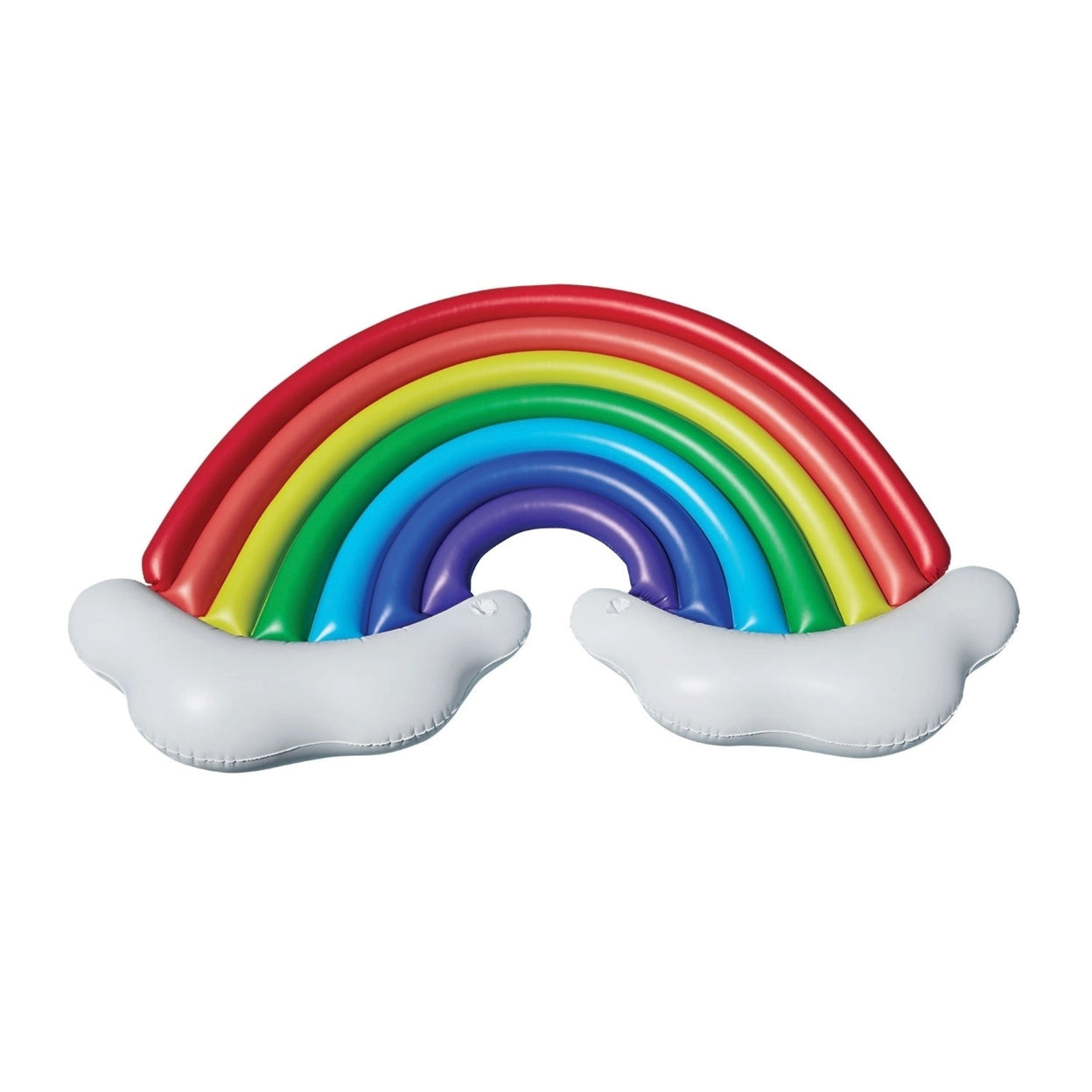 Pool Float | 2 Person Full Size Reclining Rainbow Float w/ Pillows and Cupholders