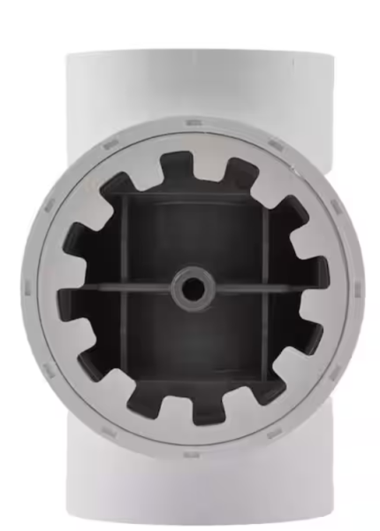 HOLDRITE Testrite 3 in. PVC Schedule 40 Hub Test Tee with Plug Fitting, White