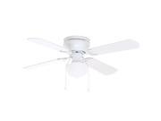Littleton UB42S-WH-SH 42 in. LED Indoor White Ceiling Fan with Light Kit  White