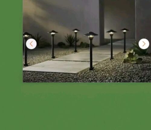 Hampton Bay Black Low Volt LED Landscape Path Light Kit 6 Lights +Power & Wire