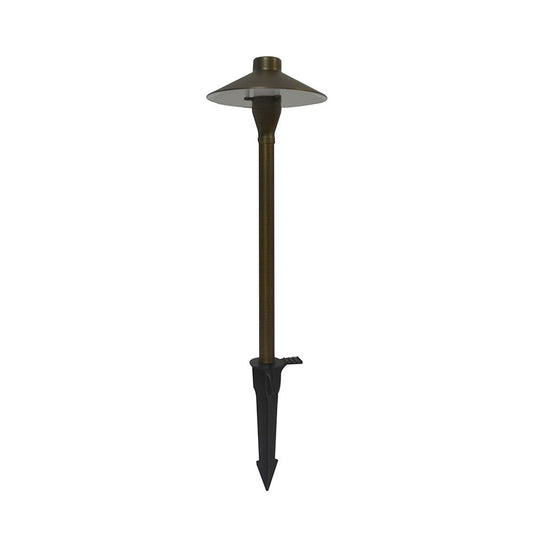 Low-Voltage 3-Watt Brass Outdoor Integrated LED 2700K White Warm Landscape Path Light