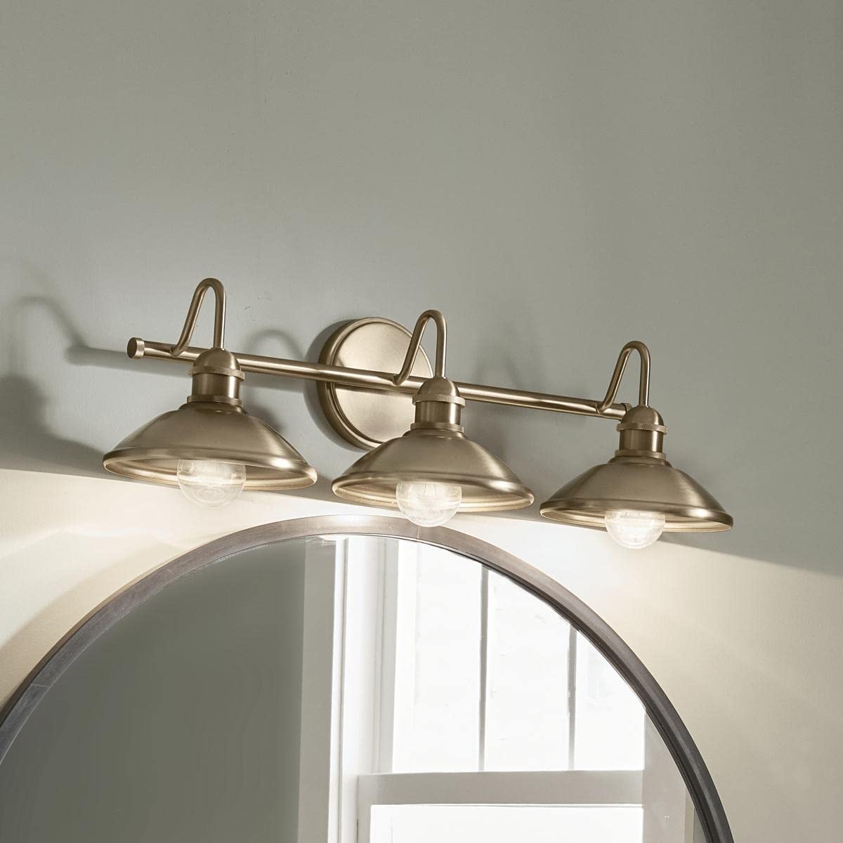 Kichler, Clyde 26.5 inch 3 Light Vanity Light in Champagne Bronze, 45945CPZ
